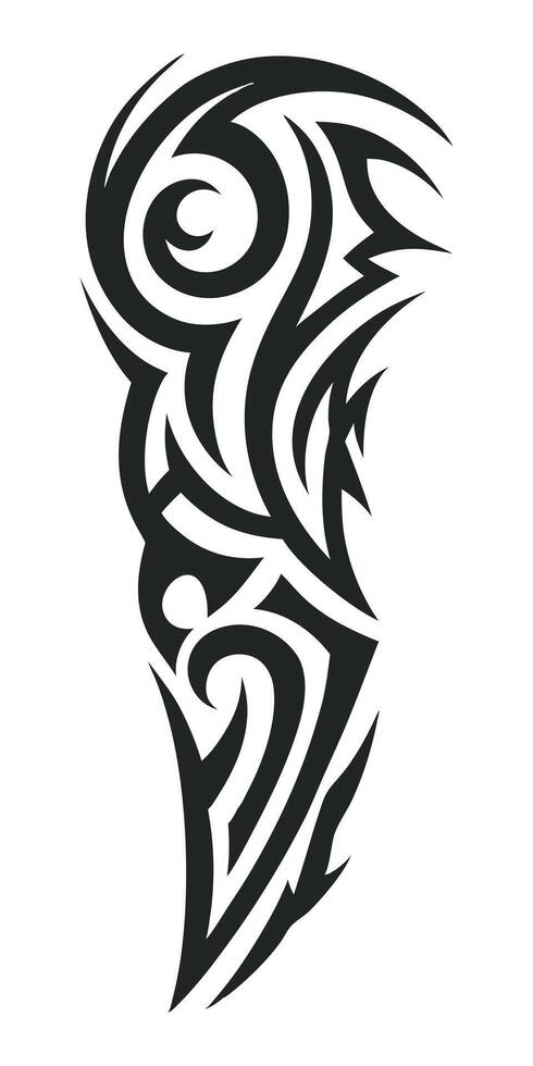 tribal tattoo design on a white background. best tribal tattoo design. vector