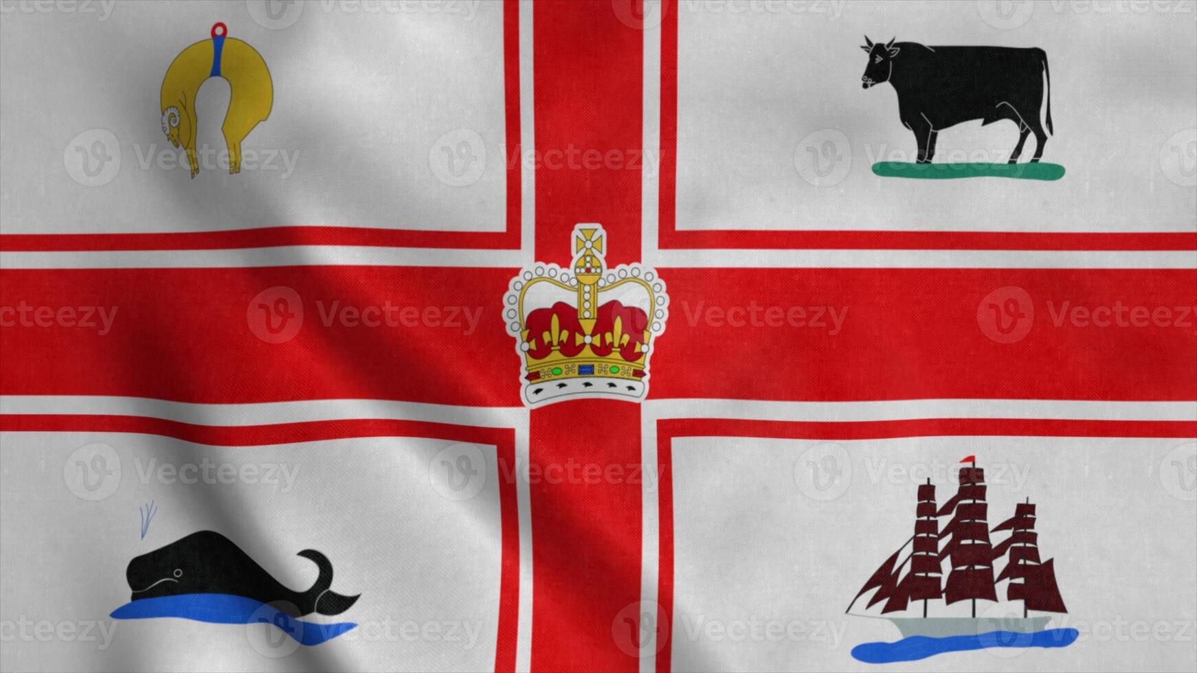 Flag of the city of Melbourne in the state of Australia. 3d illustration photo