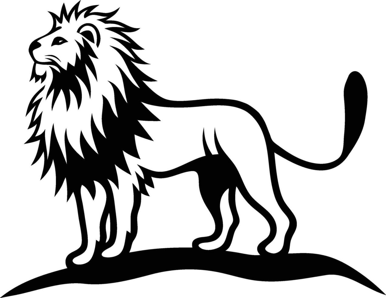 Line art Lion illustration eps vector