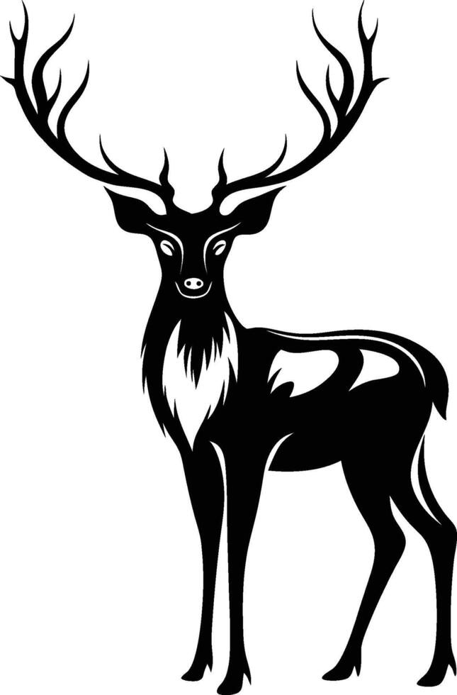 Unique Line art Deer illustration vector