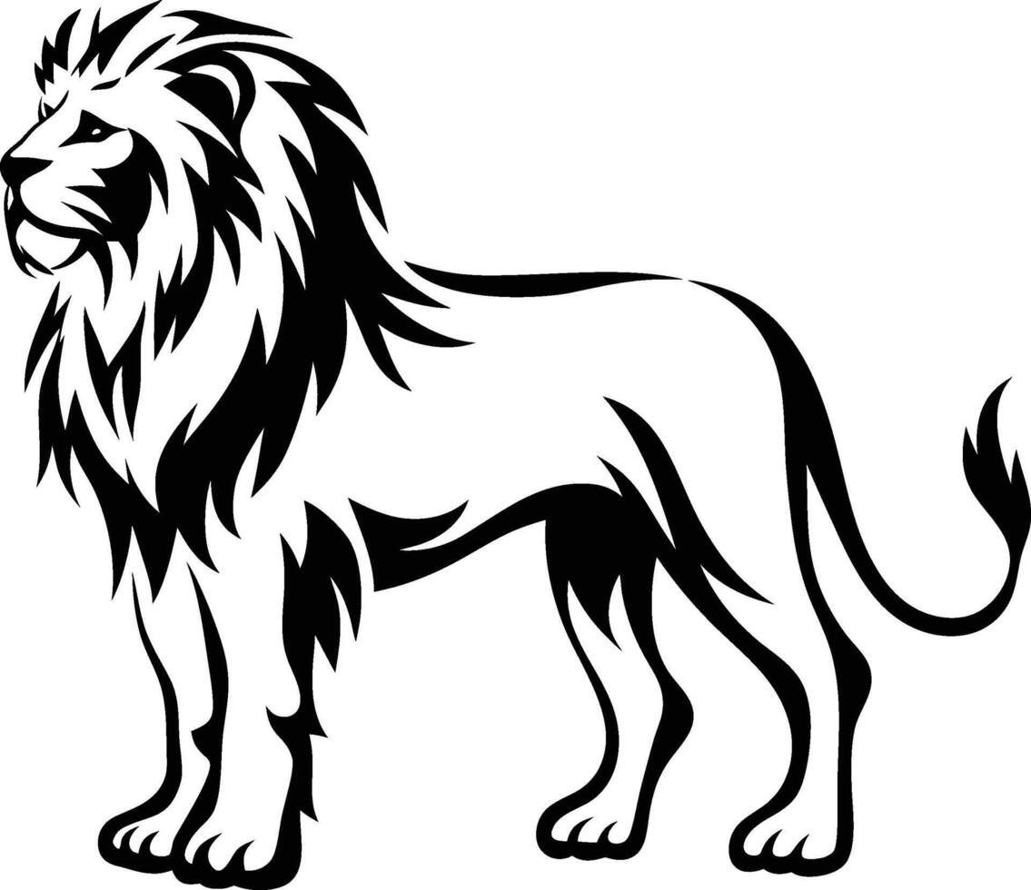 cartoon Line art Lion illustration eps vector