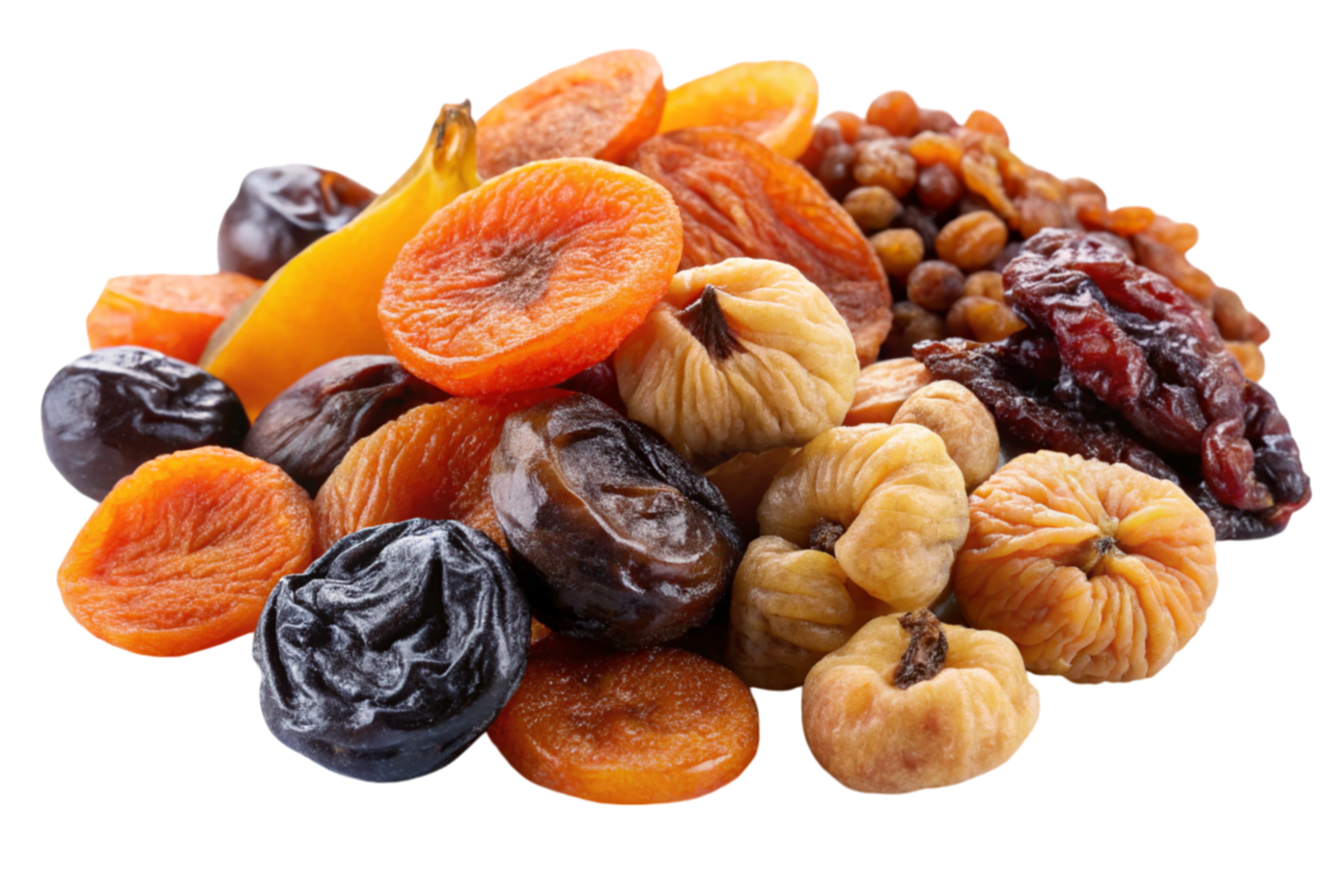 Dried fruits isolated ideal for on-the-go nutrition png