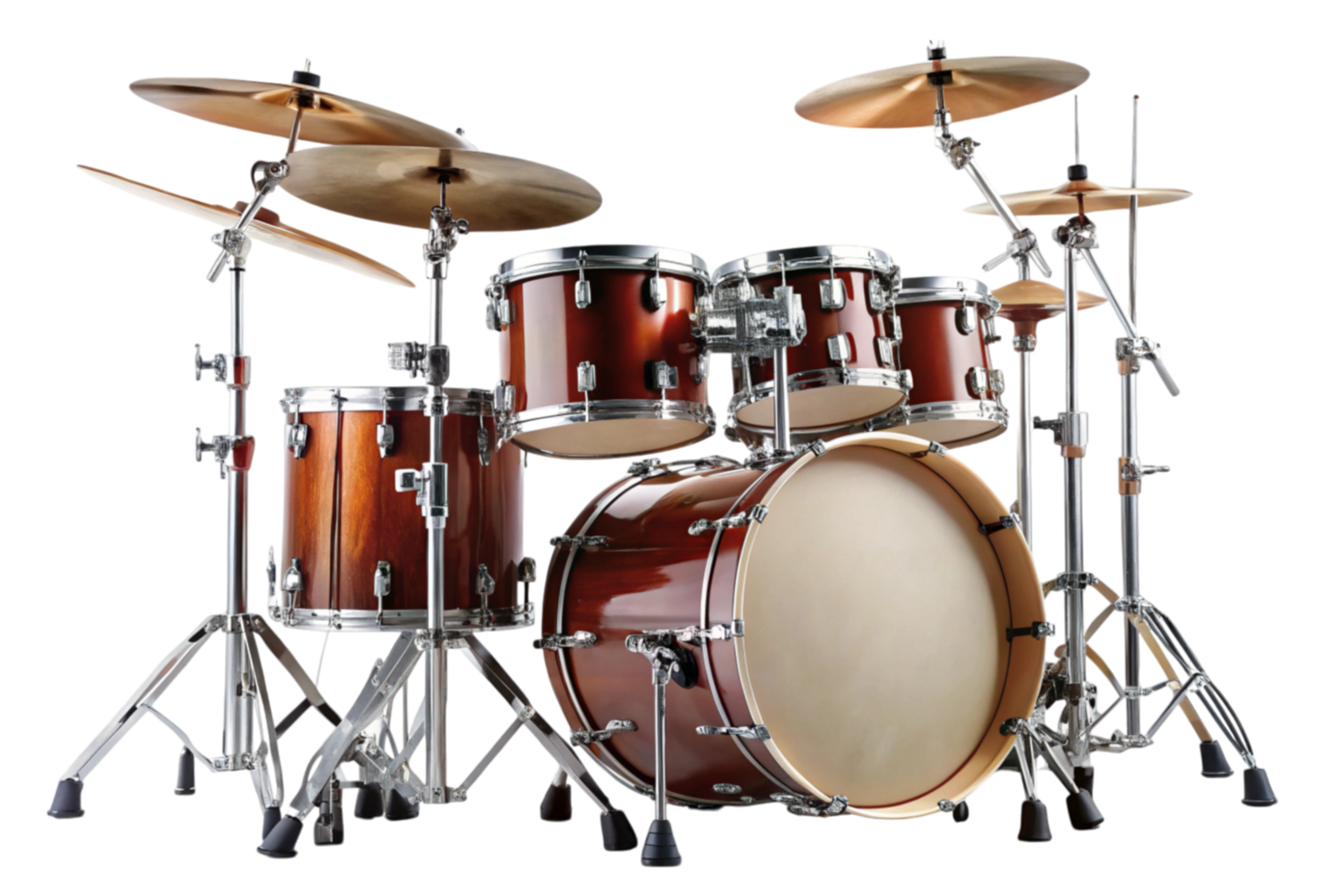 Drum Kit Isolated Ideal for Studio and Live Performance png