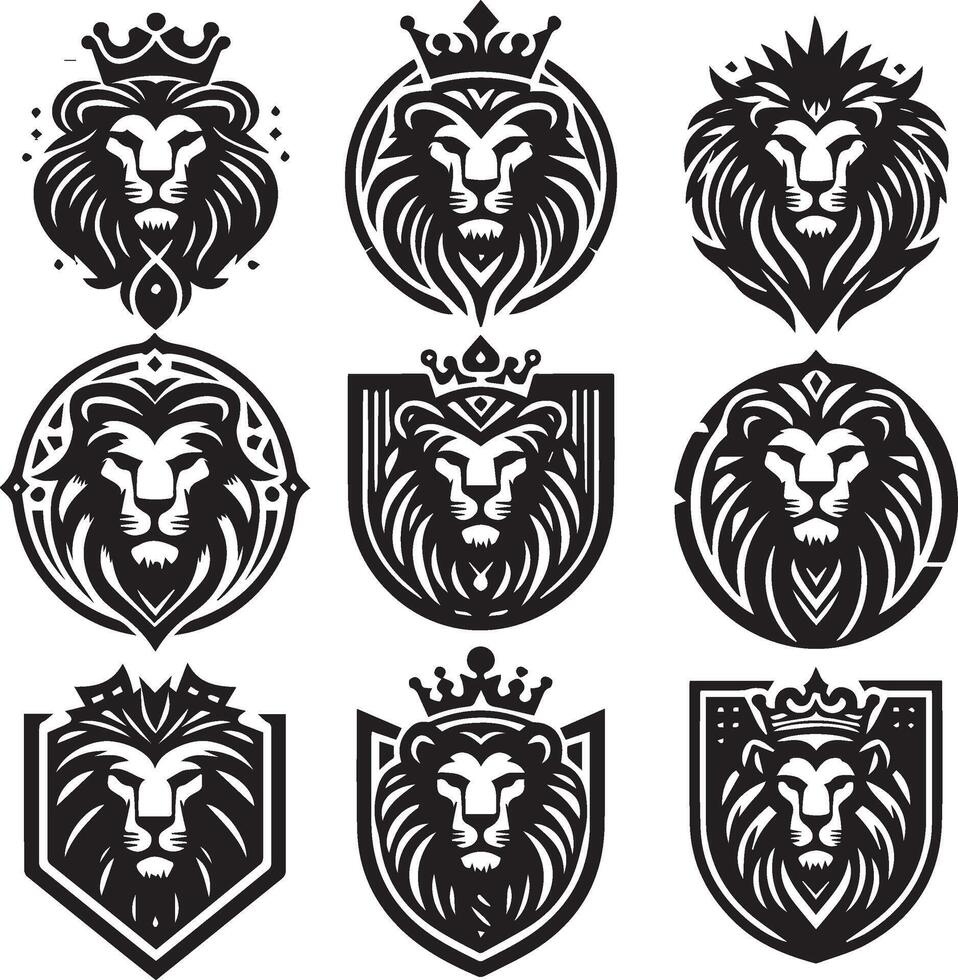 Lion Head Logo Designs vector