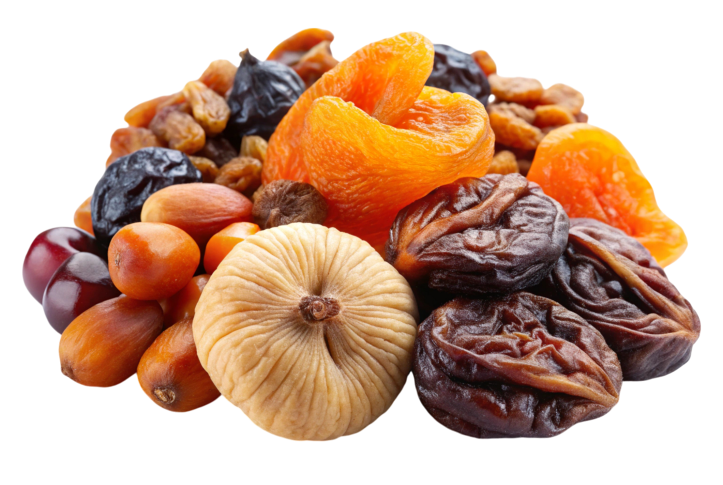 Dried fruits isolated perfect for healthy snacking options png