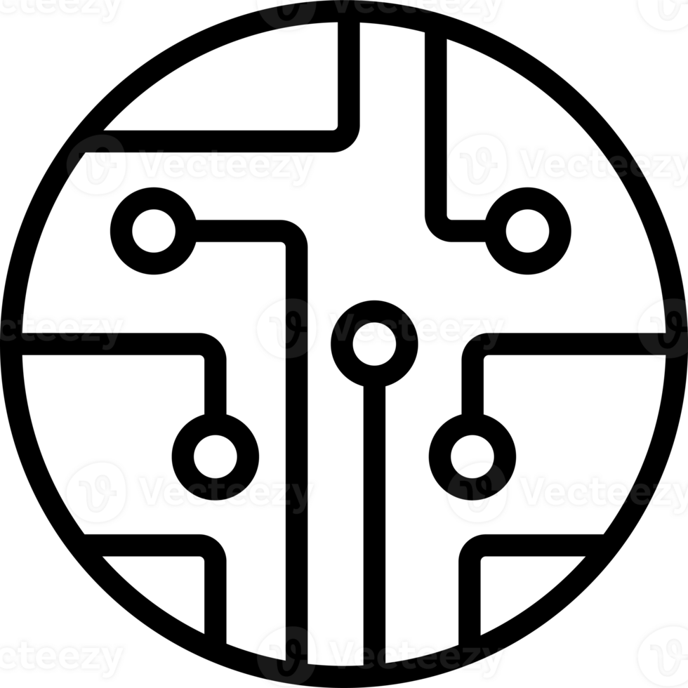 Circuit board, technology outline icon. For your web site design, logo, app, UI. illustration png