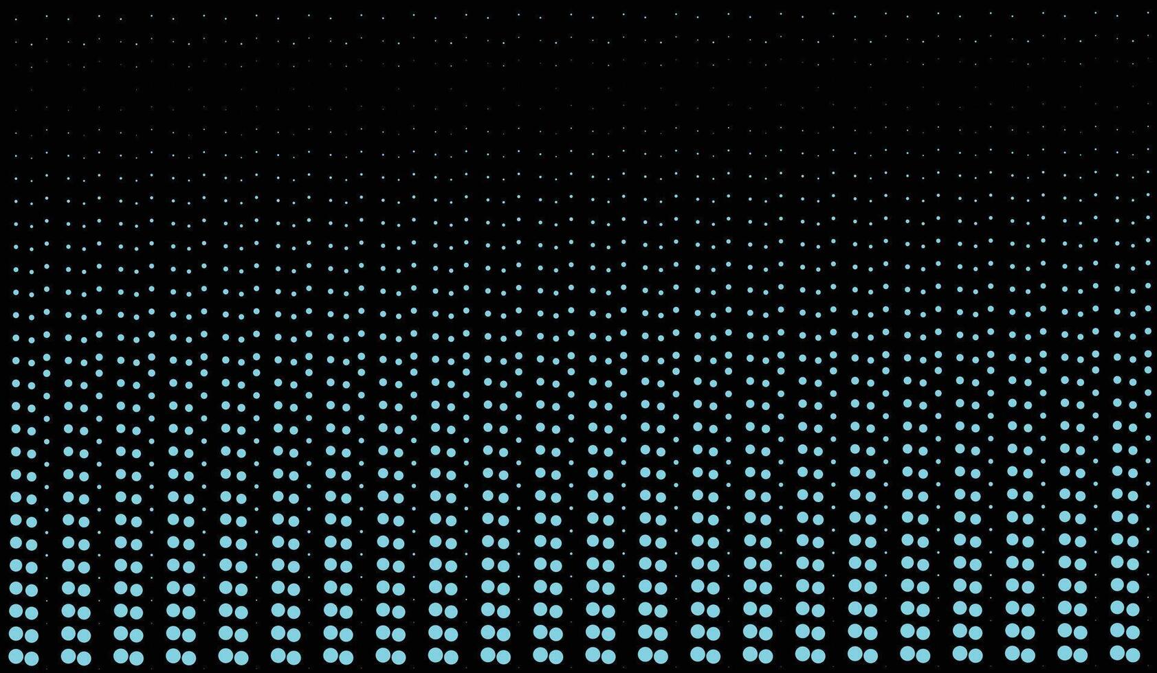 Blue Dots Gradient on Black vector