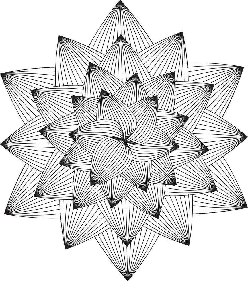 Abstract Line Art Pattern vector