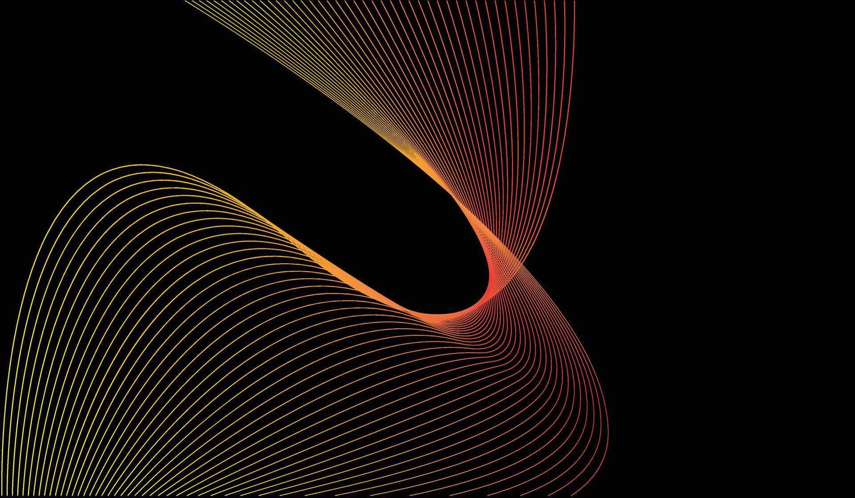 Curved Lines with Gradient Effect design vector