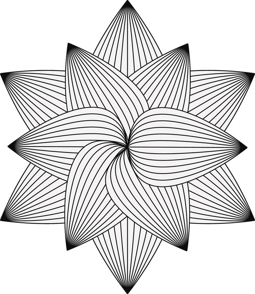 Abstract Line Art vector