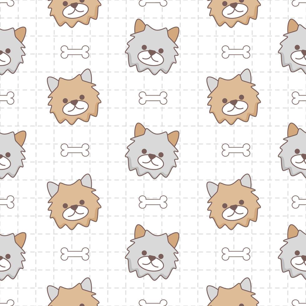 Seamless pattern of maltipoo puppy vector