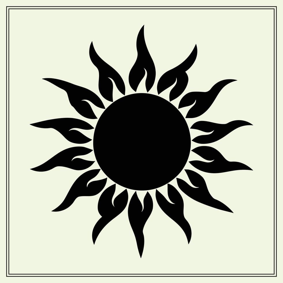 Silhouette of a Sun, Sunset Sky vector