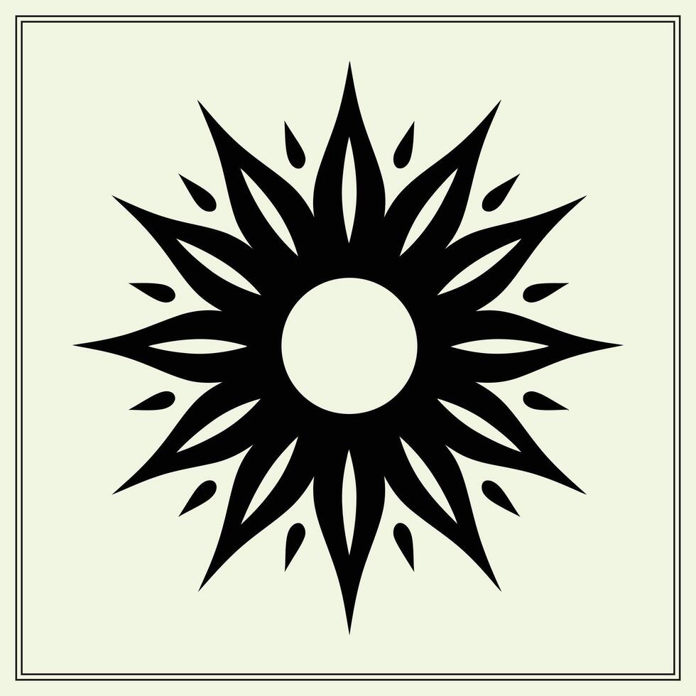 Silhouette of a Sun, Radiant Heat vector