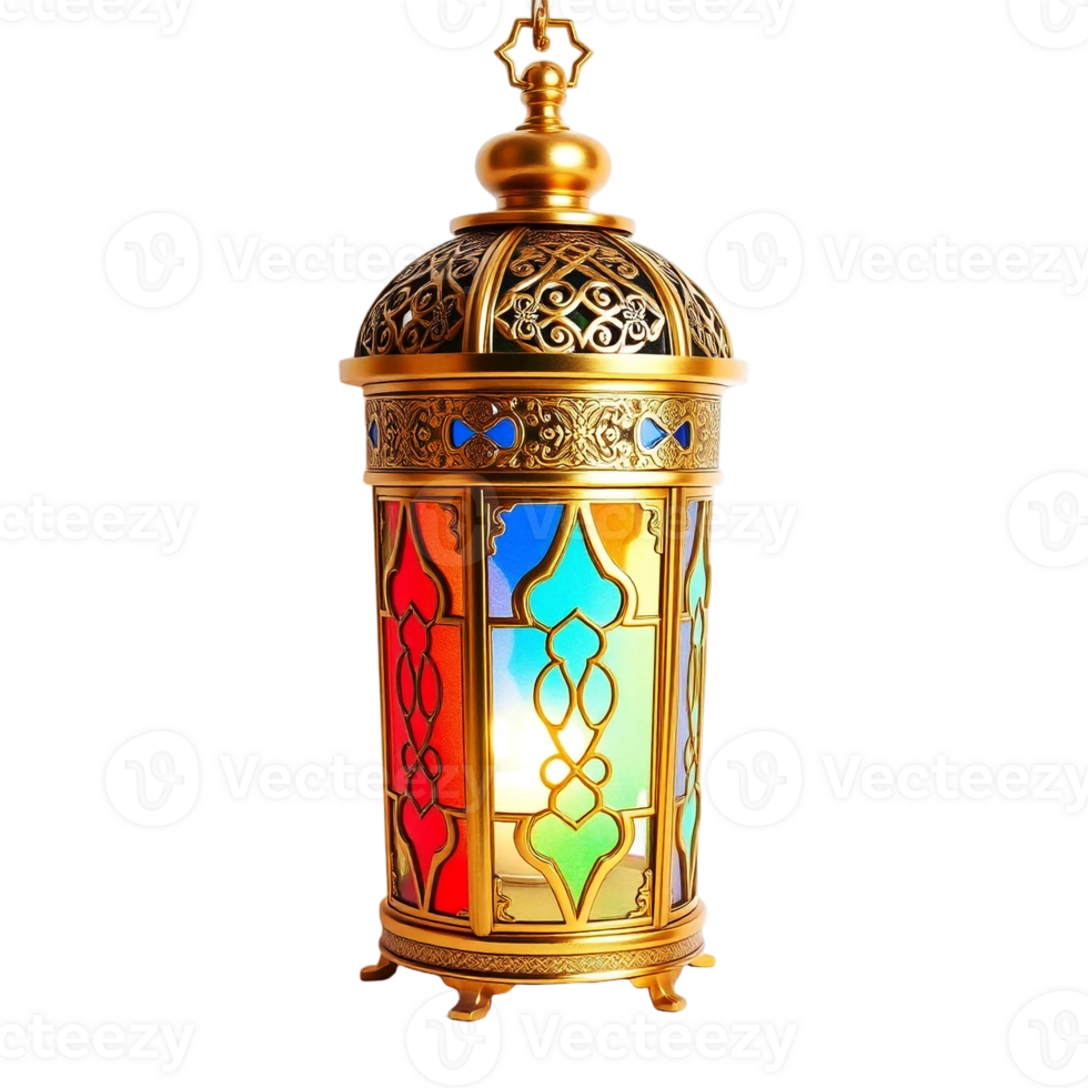 Luxurious Ramadan Festival Lantern with Intricate Details on Transparent Background png