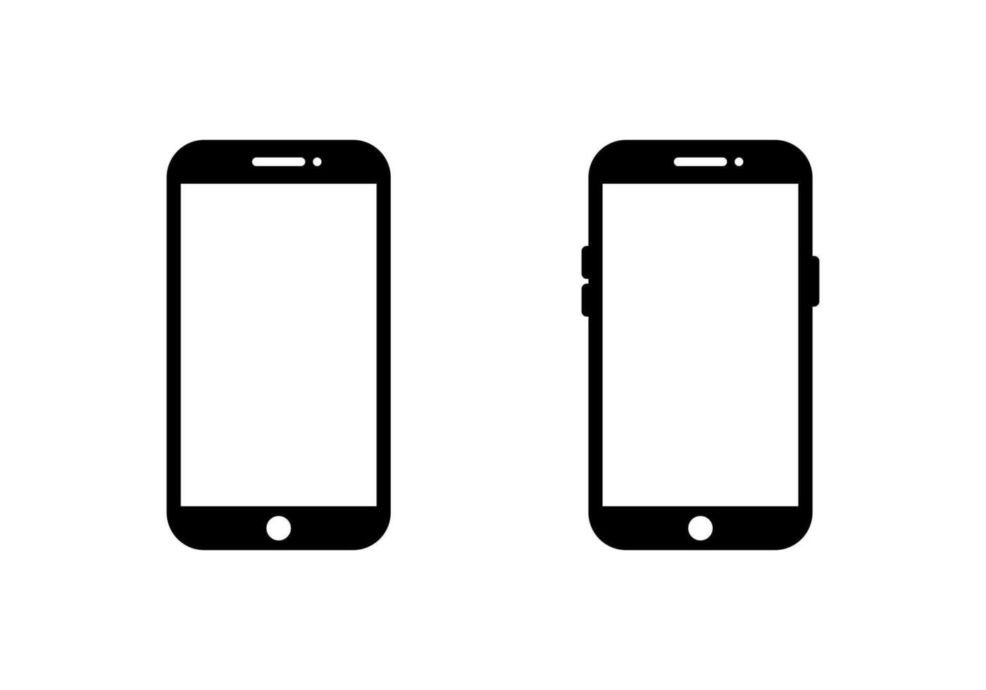 Blank mobile phone, cellphone icon in trendy style. Smartphone gadget sign symbol vector