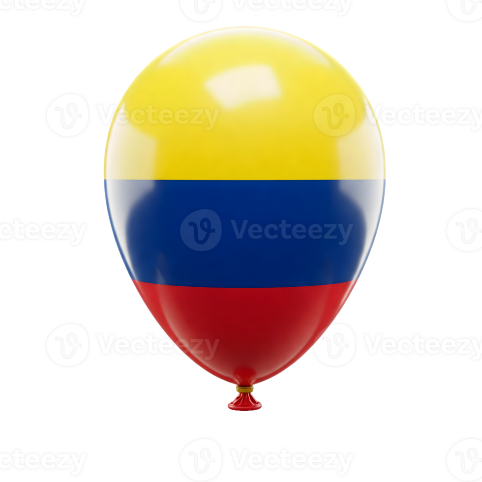 colombia flag balloon on transparent background png