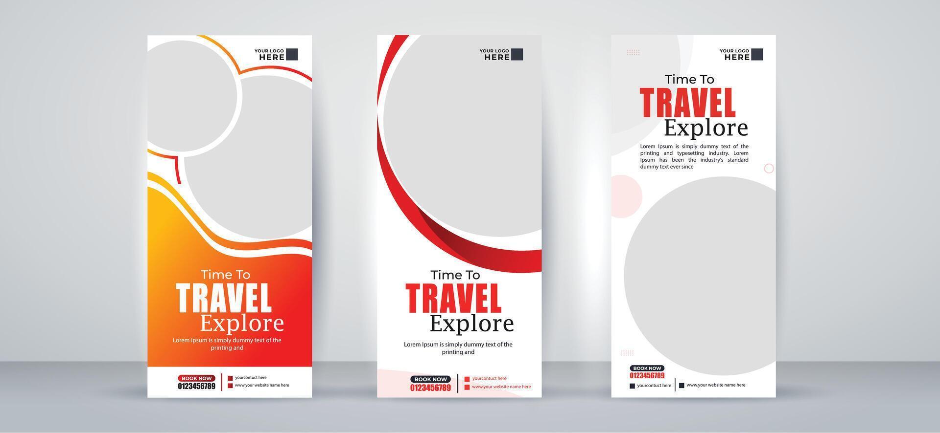 Travel and Tourism banner template design vector
