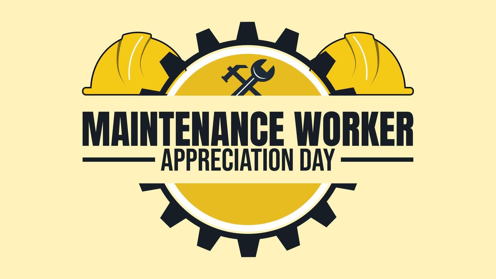 Maintenance Worker Appreciation Day Banner, Honoring Essential Workers vector