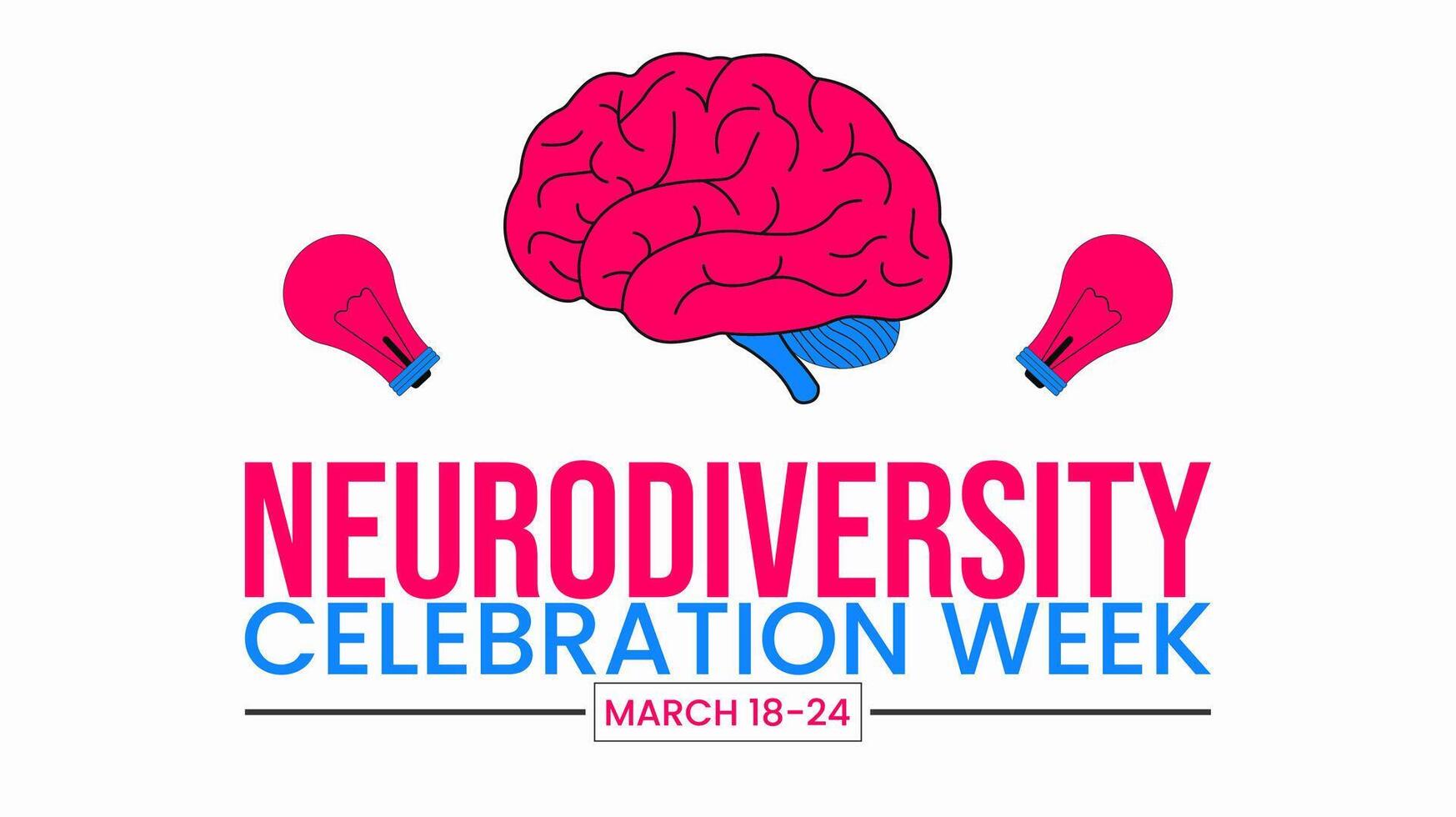 Neurodiversity Celebration Week Banner, Embracing Cognitive Differences vector