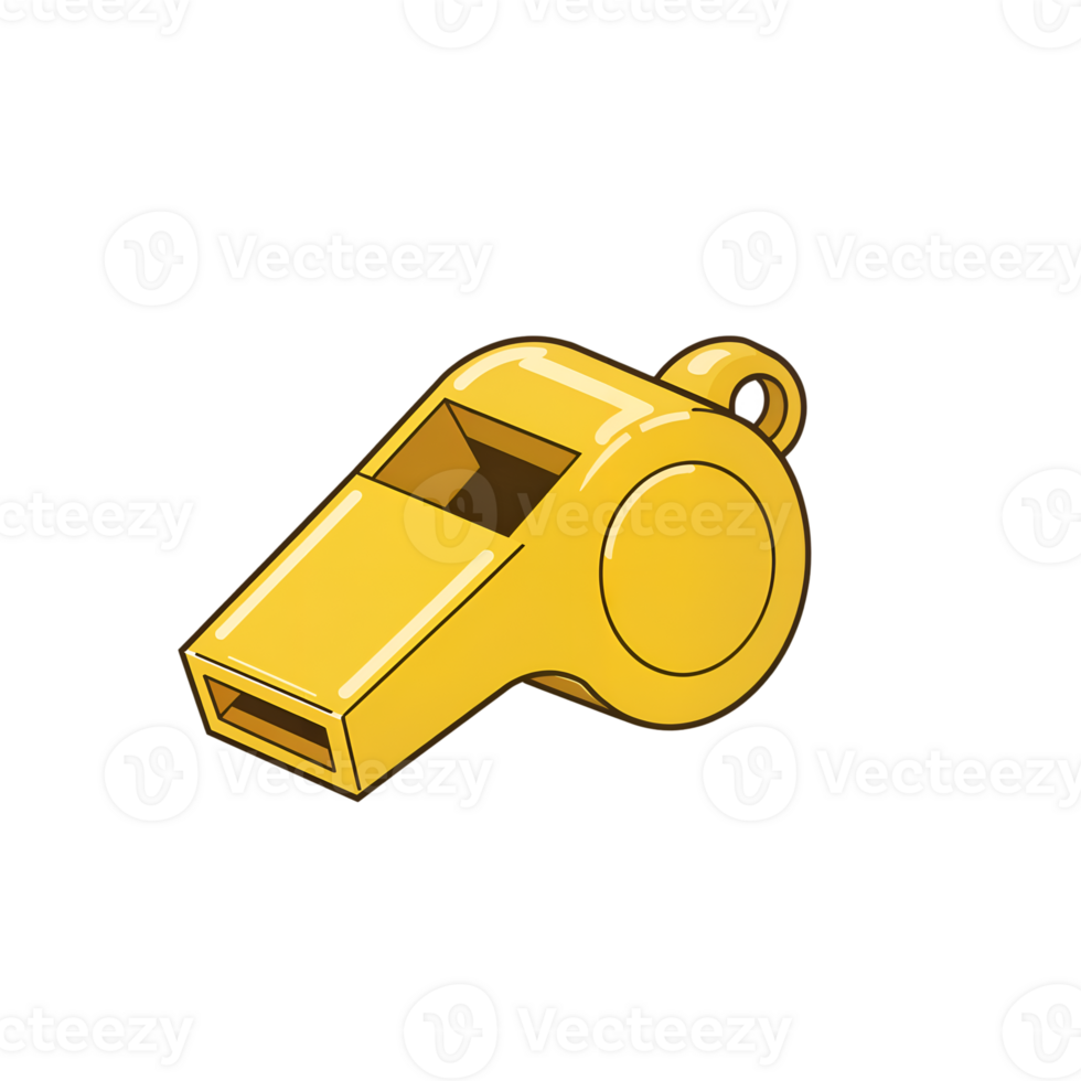 Golden Whistle Referee Sport Game Signal Icon Illustration sound match badge yellow sports design png