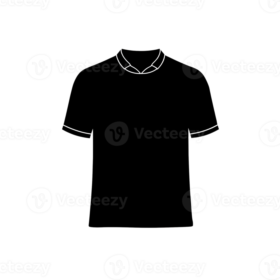 Simple Black Polo Shirt Template Design Outline Illustration Style Modern Casual Tshirt png
