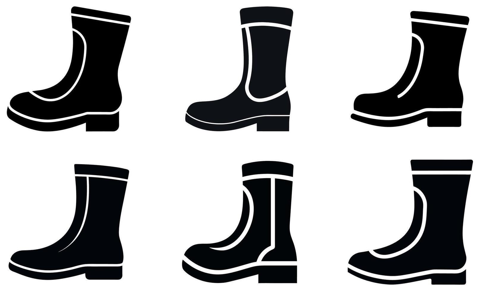 Work Boots and Wellingtons vector