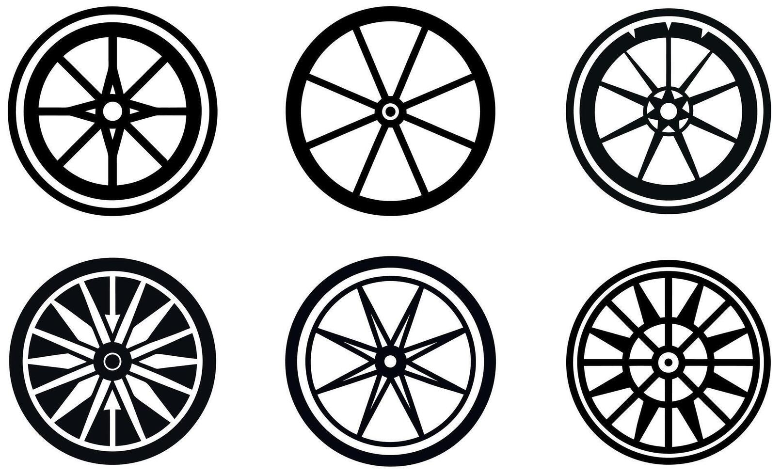 Wheel Illustrations Collection vector