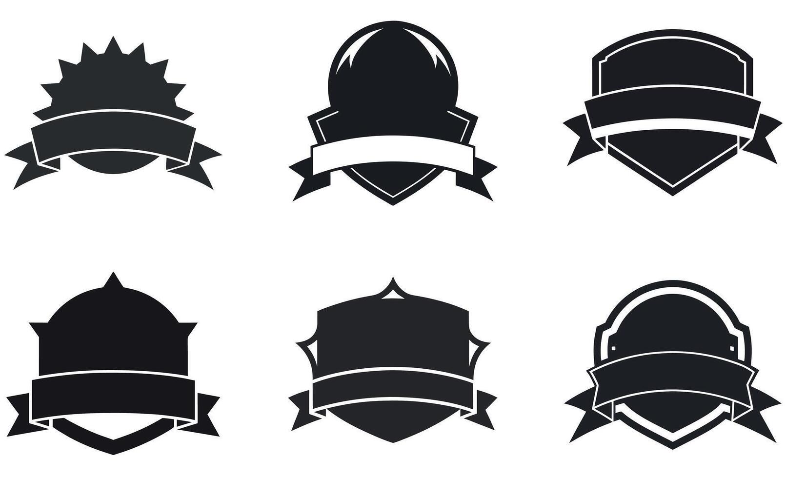 Ribbons and Shields Collection vector