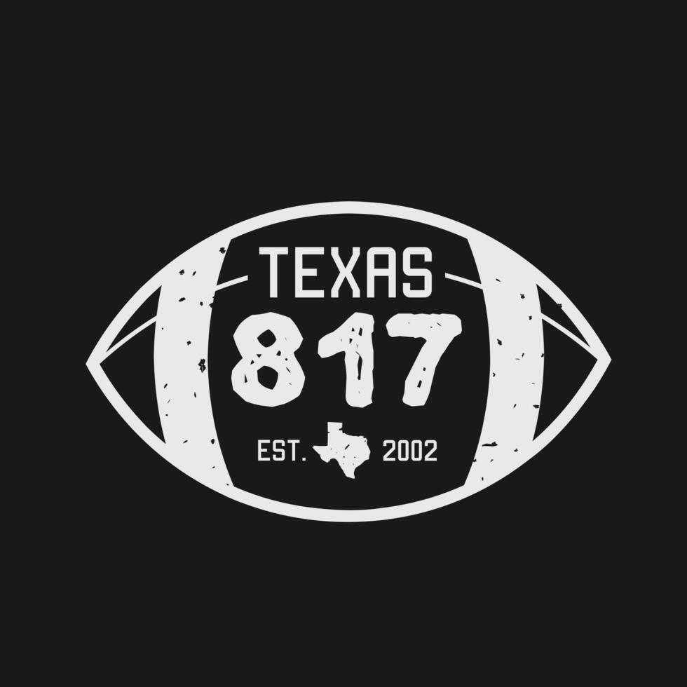 Texas 817 American Football Perfect for Print, Apparel, etc vector