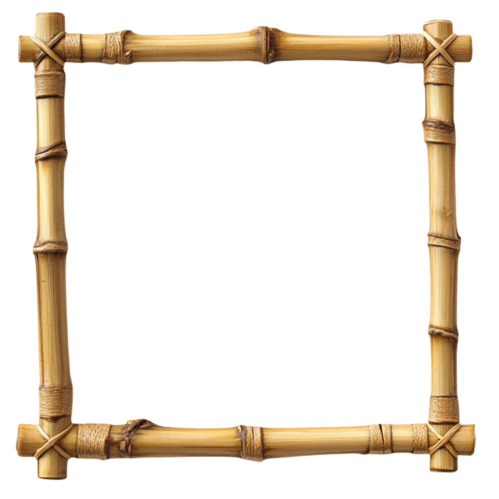 a bamboo frame with a transparent background png