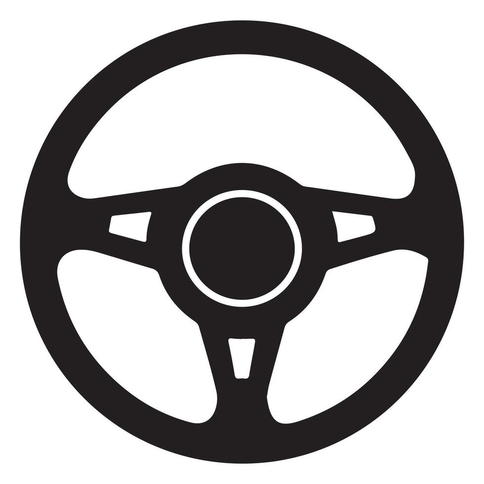 Car Steering Wheel Icon vector