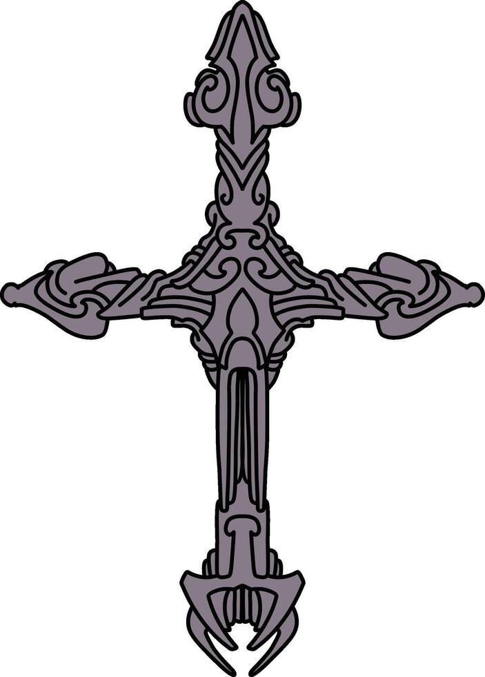 design cross ornament vector