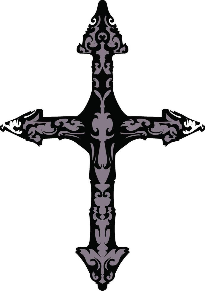 the cross design vector
