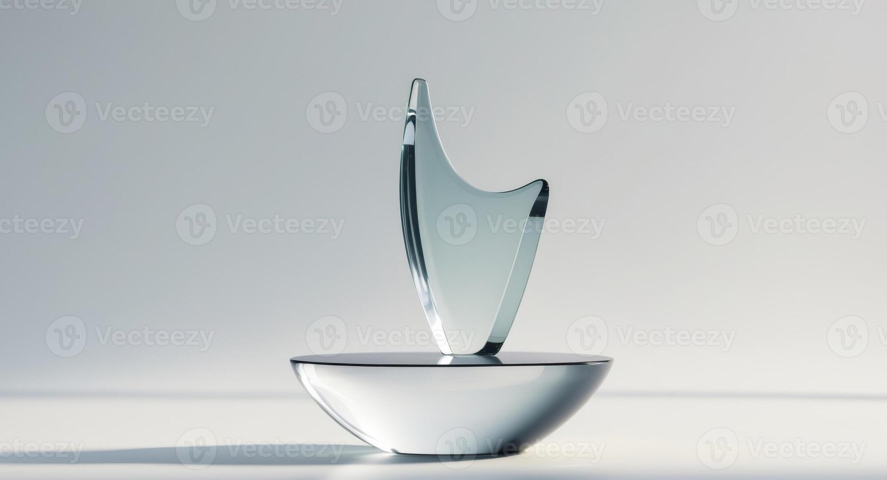 Glass arrow and round shape award mockup photo