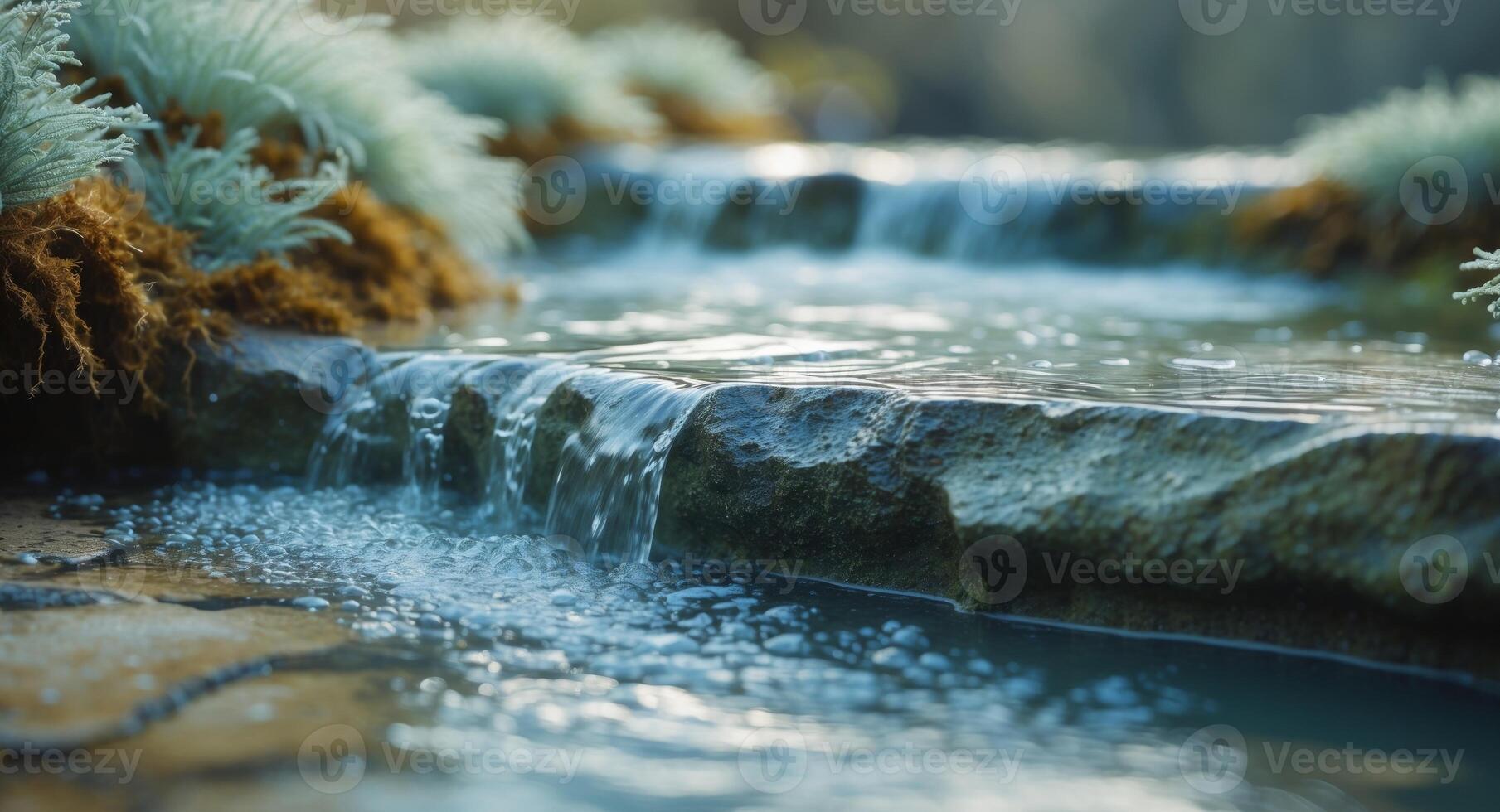 Waterfall in the forest photo