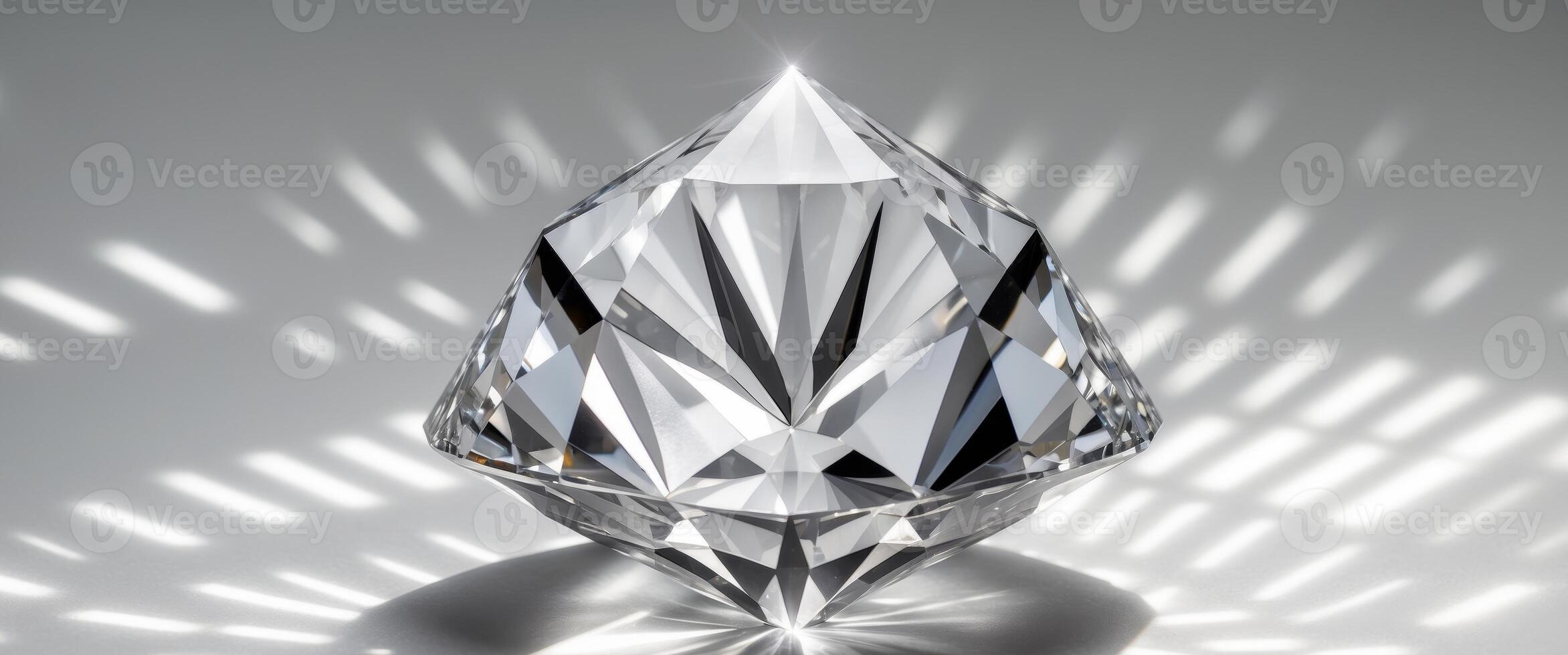 A diamond is shown in the middle of a light photo