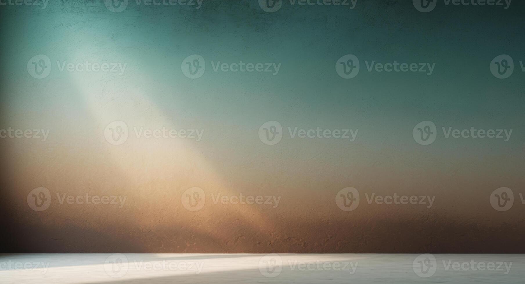 Abstract textured background with a smooth gradient fading from teal to brown photo