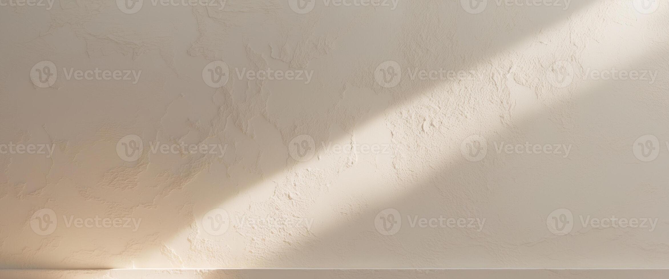 Textured Venetian plaster with soft shadows in bright background for creative design photo
