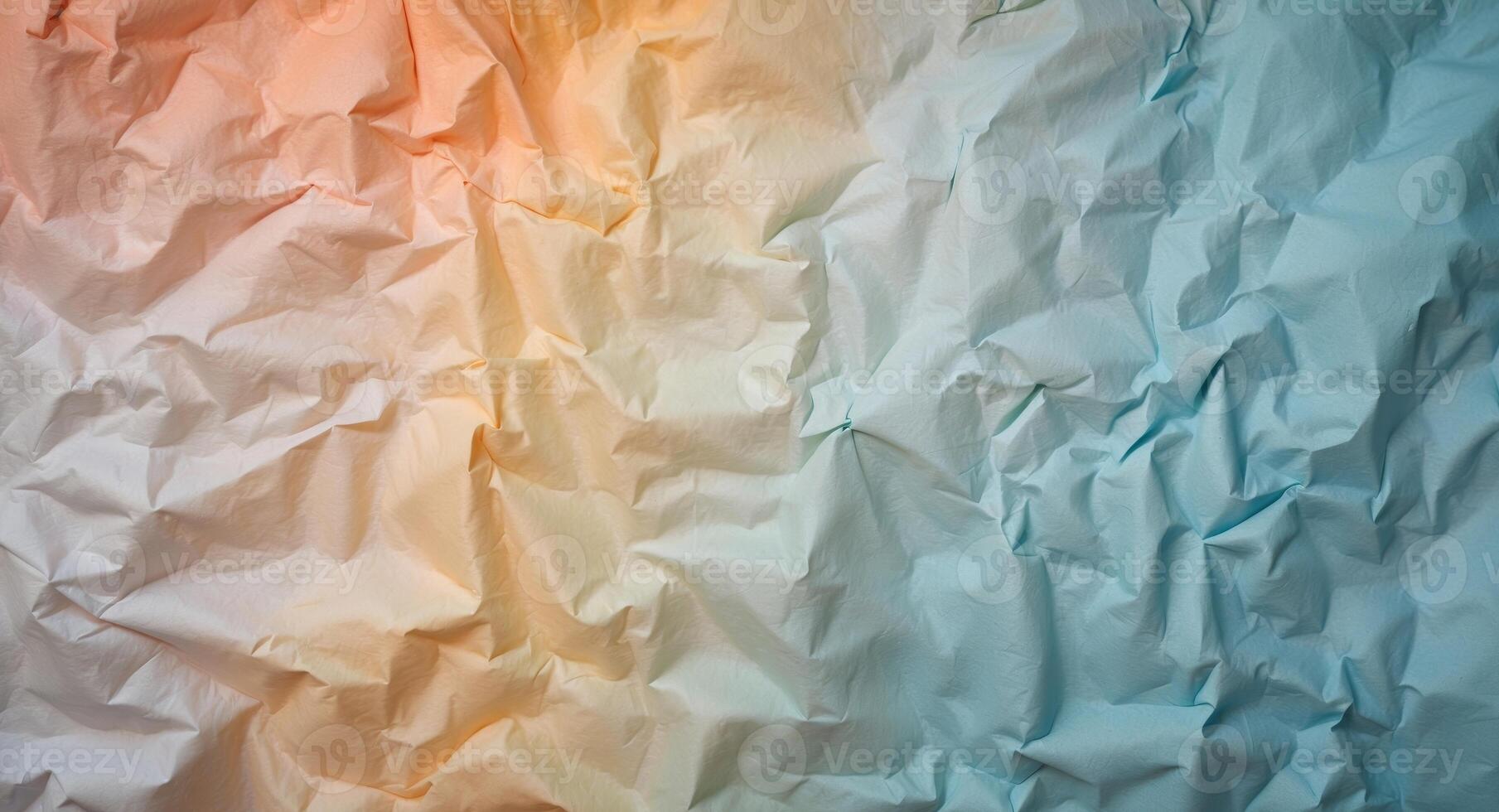 Colorful crumpled paper background with copy space photo