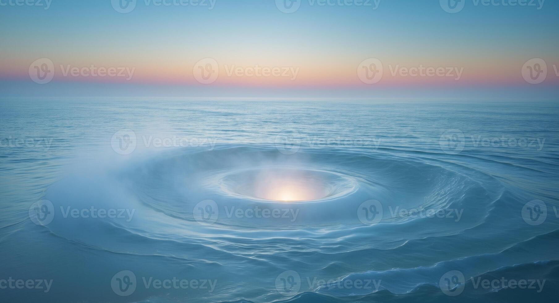 A vortex in the ocean with a light coming out of it photo