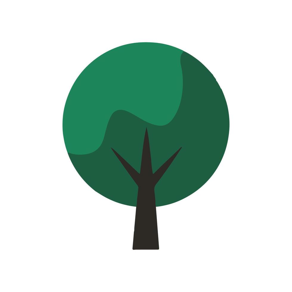 Minimalistic Tree Illustration - Simple Stylized Design vector