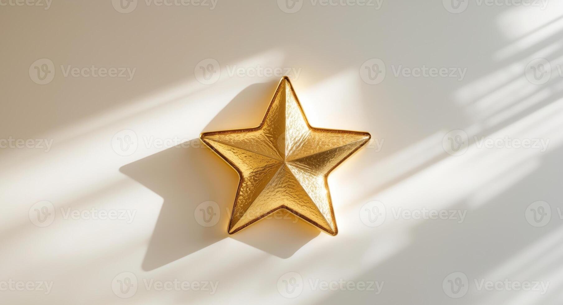 Gold star rate review customer experience quality service excellent feedback concept photo