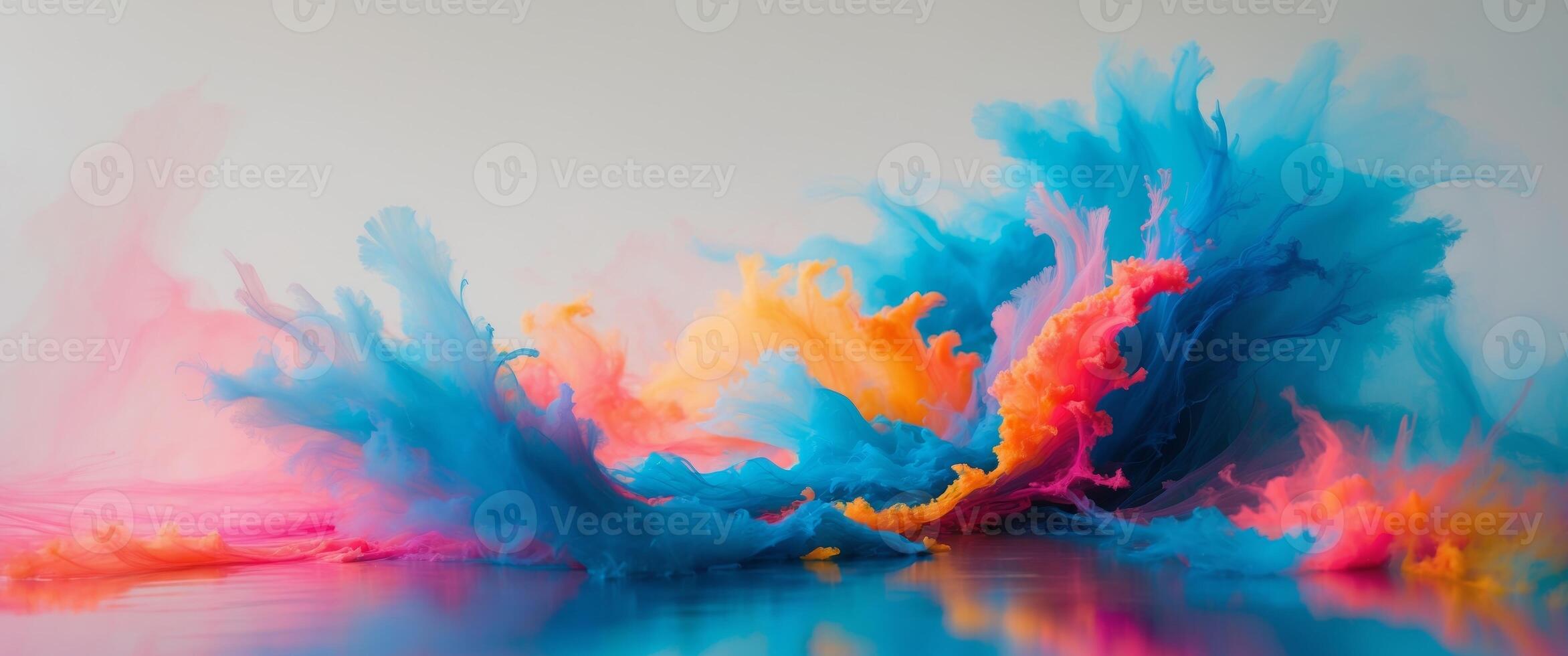 Colorful abstract artwork with blurred edges. photo