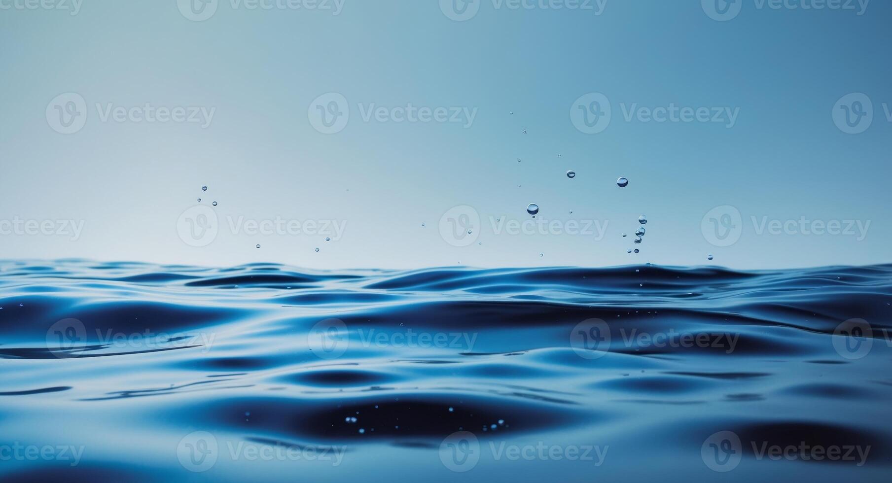 Dark blue ocean surface seen from underwater photo