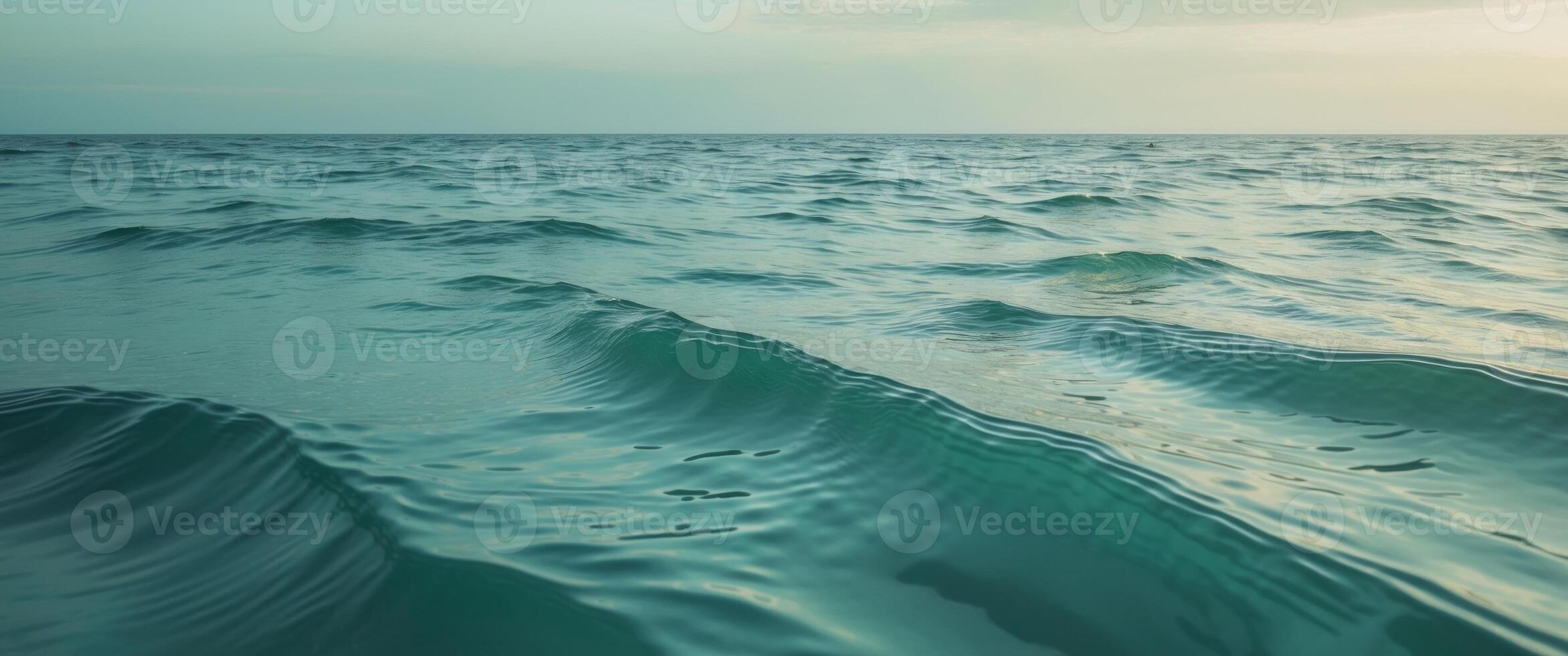 A view of the ocean from above with waves photo