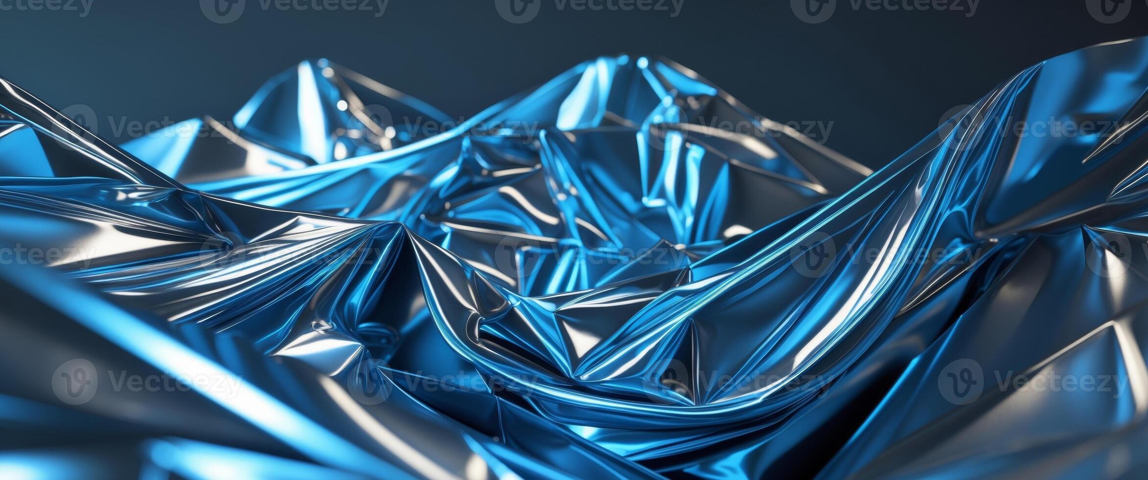 3d rendering of a blue and silver fabric photo