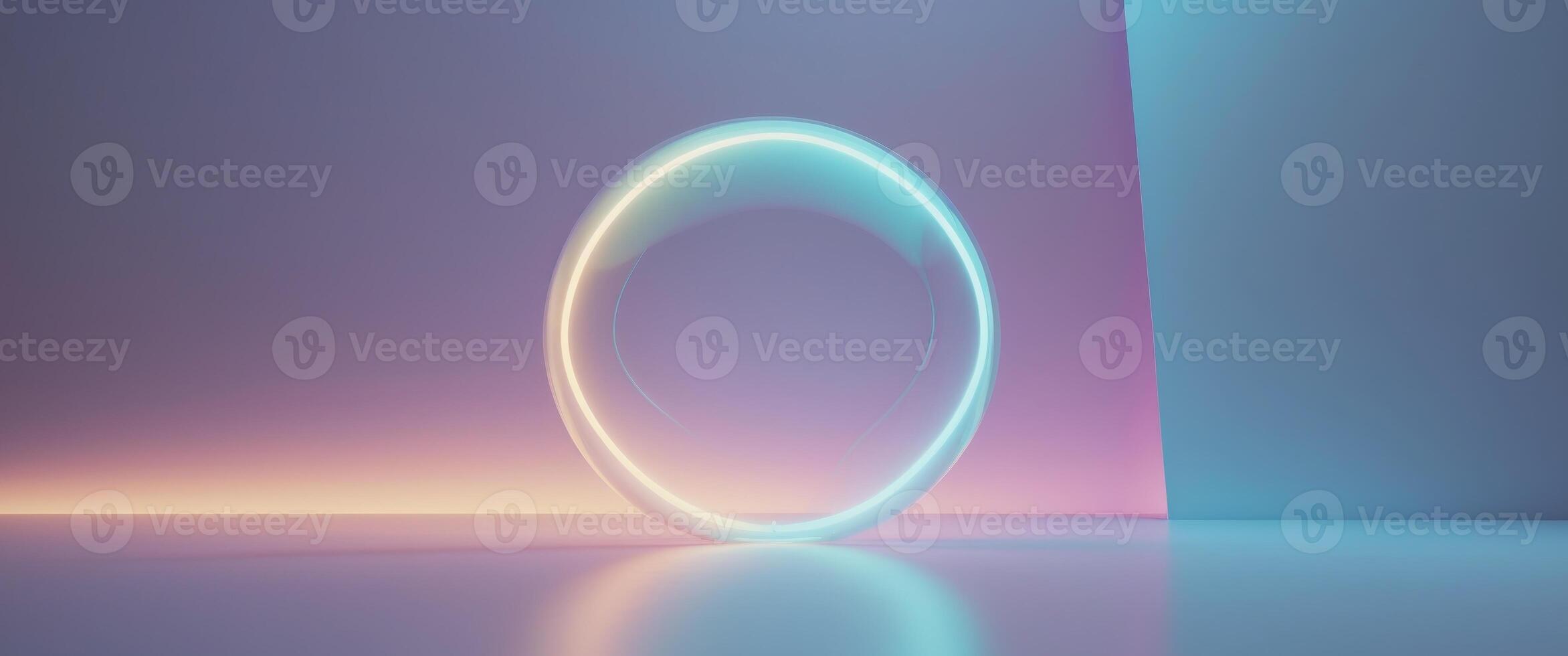 Neon bubbles abstract background light sphere round. photo