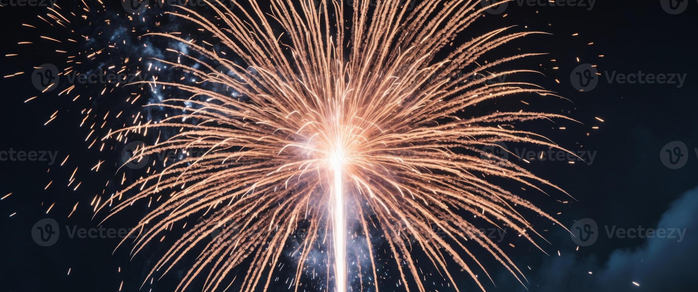 a close up of a firework on a black background photo