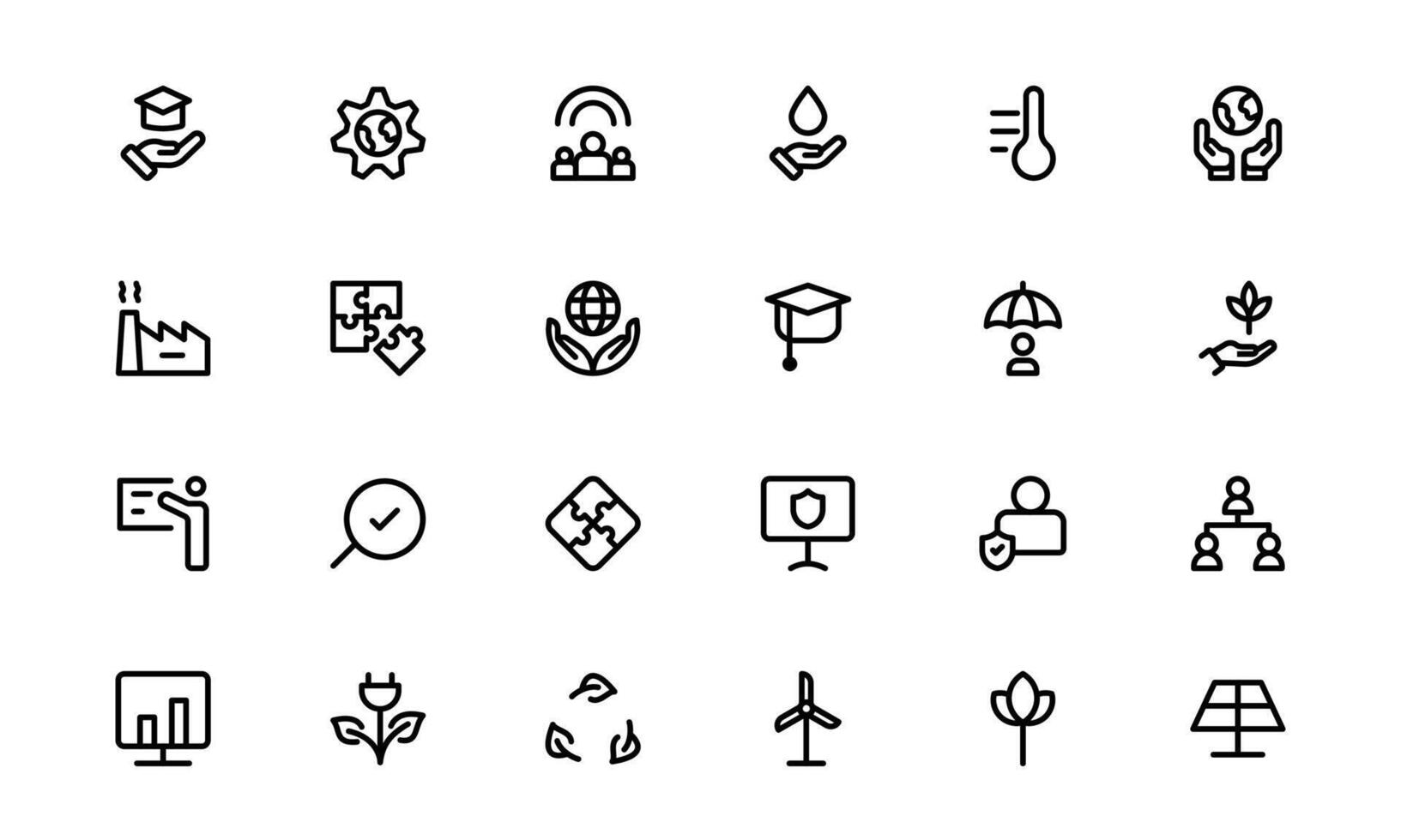 Comprehensive ESG Icon pack vector