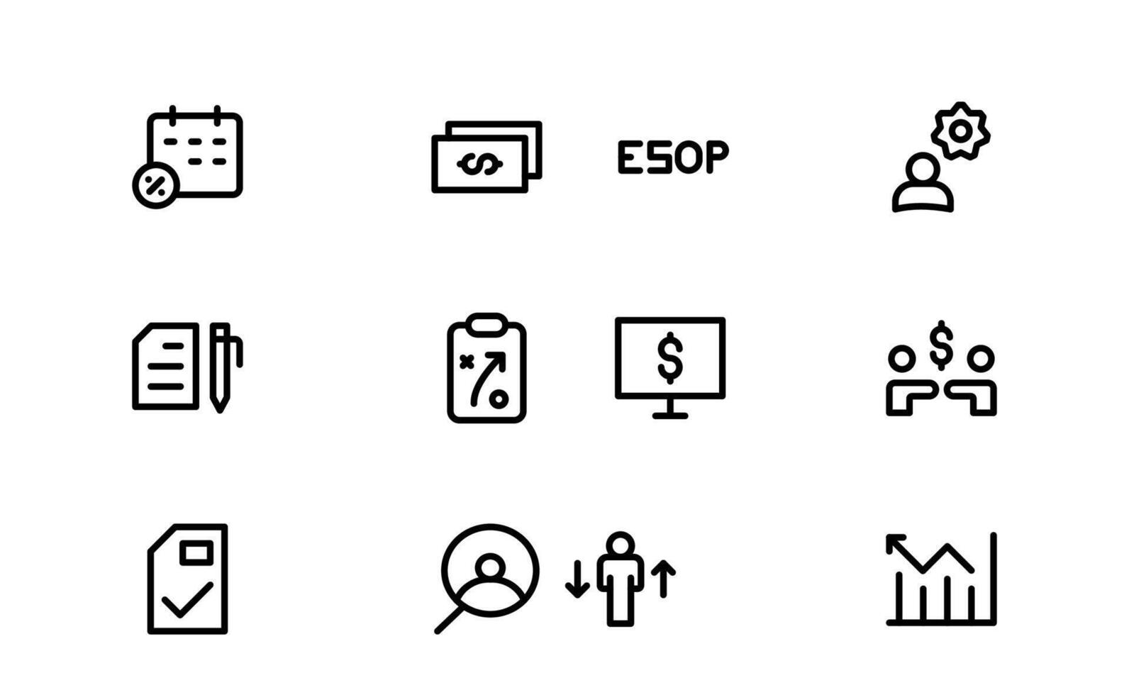 Professional ESOP Icons pack up vector
